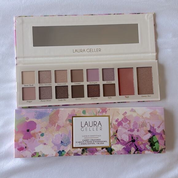Laura Geller Laura's essentials CANDY CRAVINGS 12 eyeshadows,highlighter,blush - Picture 1 of 3